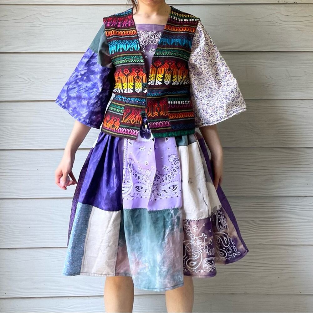 Vintage Embroidered Vest Made in Mexico | By Mex EMB Co.--NA8